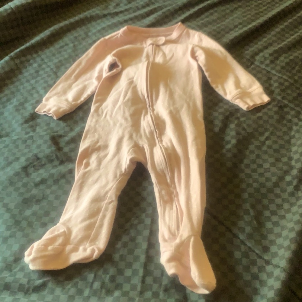 Cute Pink Polkadot Feety Pajamas! Size 9 Months